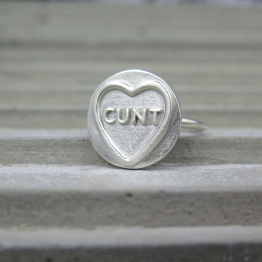 Cunt Candy Heart ring